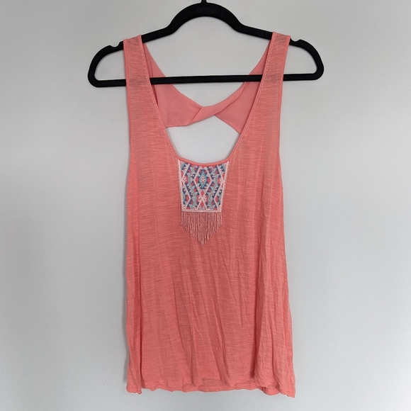 Twist back tank with bead detailing - Picture 1 of 5